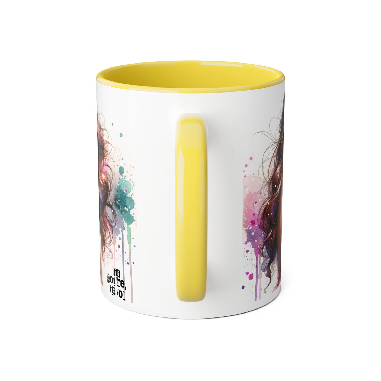 It's Not Me, It's You Humoristic Chic Abstract Accent Mug, Vibrant Coffee Cup, Trendy Gift for Her, Colorful Art Mug, Fashionista Drinkware