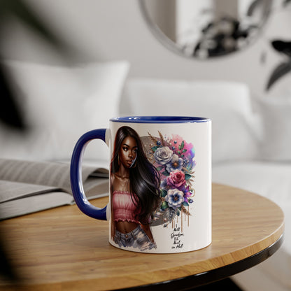 I Hold Grudges, I'll Heal in Hell  Humoristic Bohemian Floral Accent Mug, Stylish Coffee Cup, Ideal for Gifting, Home Decor, Motivational Quote Mug, Perfect for Every Occasion