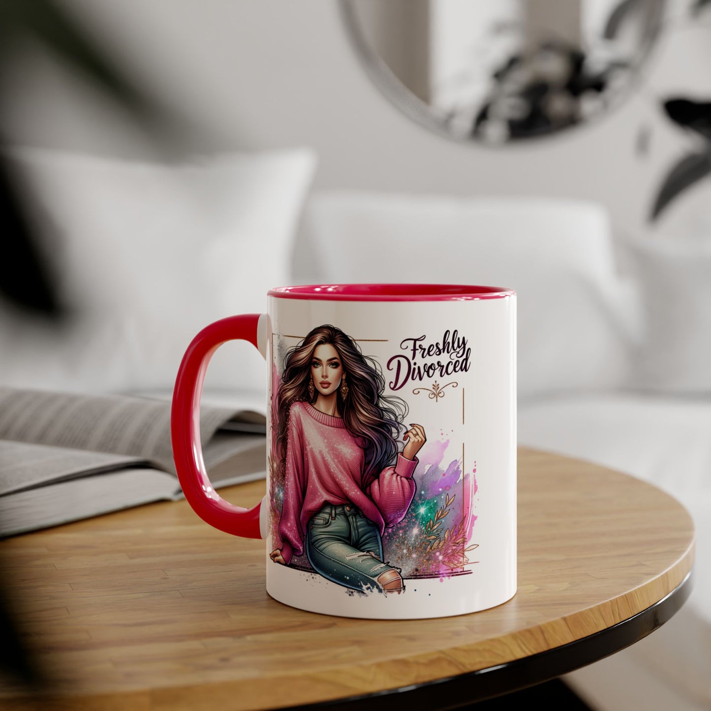 Freshly Divorced Accent Mug | Empowering Coffee Cup for Newly Single | Celebrate New Beginnings | Humorous Gift for Friends | Divorce [...]