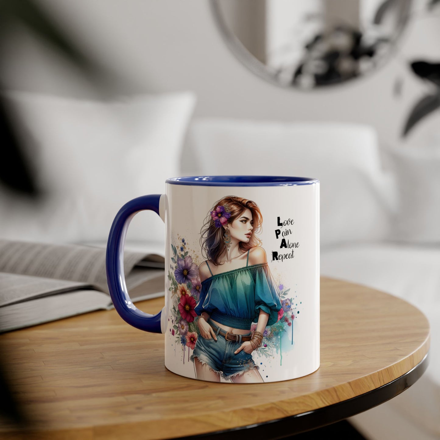 Floral Lover's Accent Mug - Celebrate Self-Love, Ideal Gift for Friends & Family, Perfect for Birthdays, Holidays, Cozy Moments