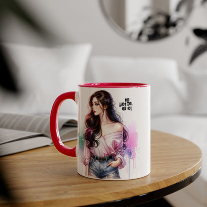 It's Not Me, It's You Humoristic Vibrant Accent Mug, Espresso Lover's Gift, Stunning Art Print Mug, Unique Coffee Cup, Colorful Tea Mug, Perfect for Birthdays, Cozy Vibes