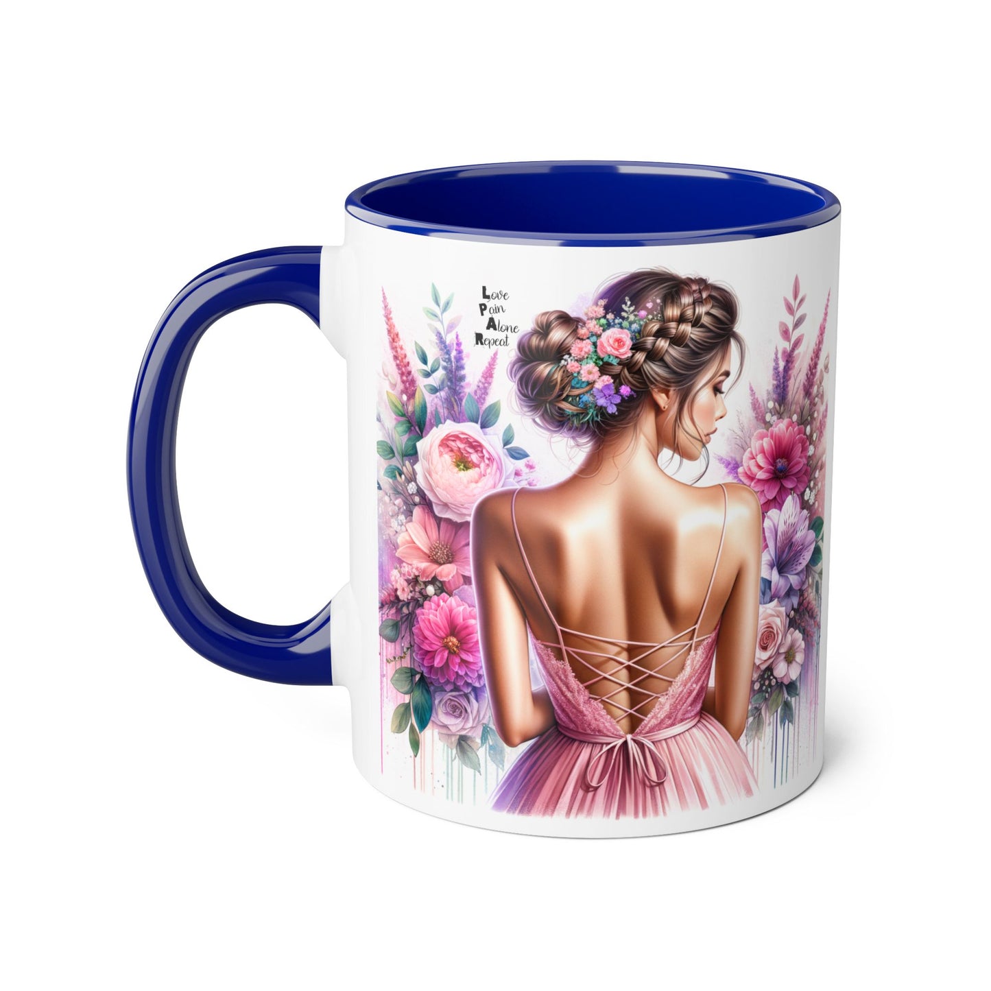 Floral Elegance Mug - Inspirational Coffee Cup, Gift for Her, Wedding Favor, Valentine's Day, Home Decor