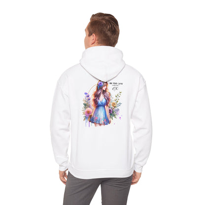 Too Cute For My Ex Floral Hoodie - Unisex Sweatshirt, Graphic Sweatshirt, Gift for Her, Cute Outfit, Spring Fashion, Art-Inspired Clothing