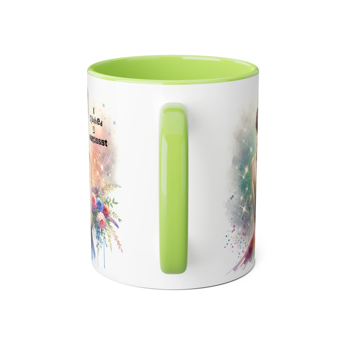 Beautiful Artistic Accent Mug - Unique Coffee Cup for Women, Gift for Her, Bohemian Style Drinkware, Perfect for Birthdays and Celebrations