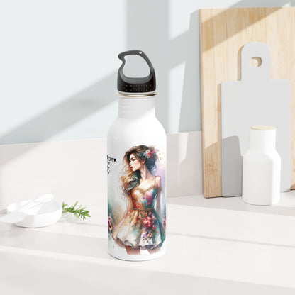 I'm Too Cute For My Ex Stainless Steel Water Bottle with Stylish Design, Cute Water Bottle, Personalized Gym Bottle, Floral Sport Bottle, Gift for Her