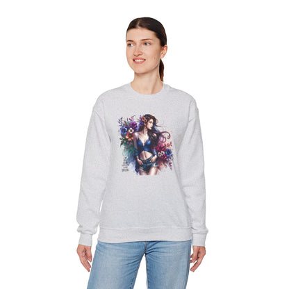 I Am My Own Happily Ever After  Floral Goddess Sweatshirt | Cozy Unisex Crewneck | Perfect Gift for Fall/Winter, Artistic Apparel, Wall Art Sweatshirt, Everyday Wear