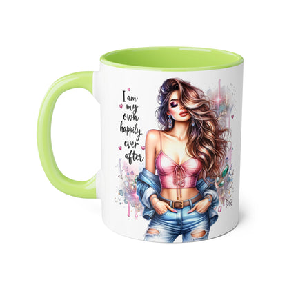 I Am My Own Happily Ever After Empowered Woman Accent Mug, Motivational Gift, Coffee Cup, Self-Love Mug, Feminine Decor, Inspirational Kitchenware