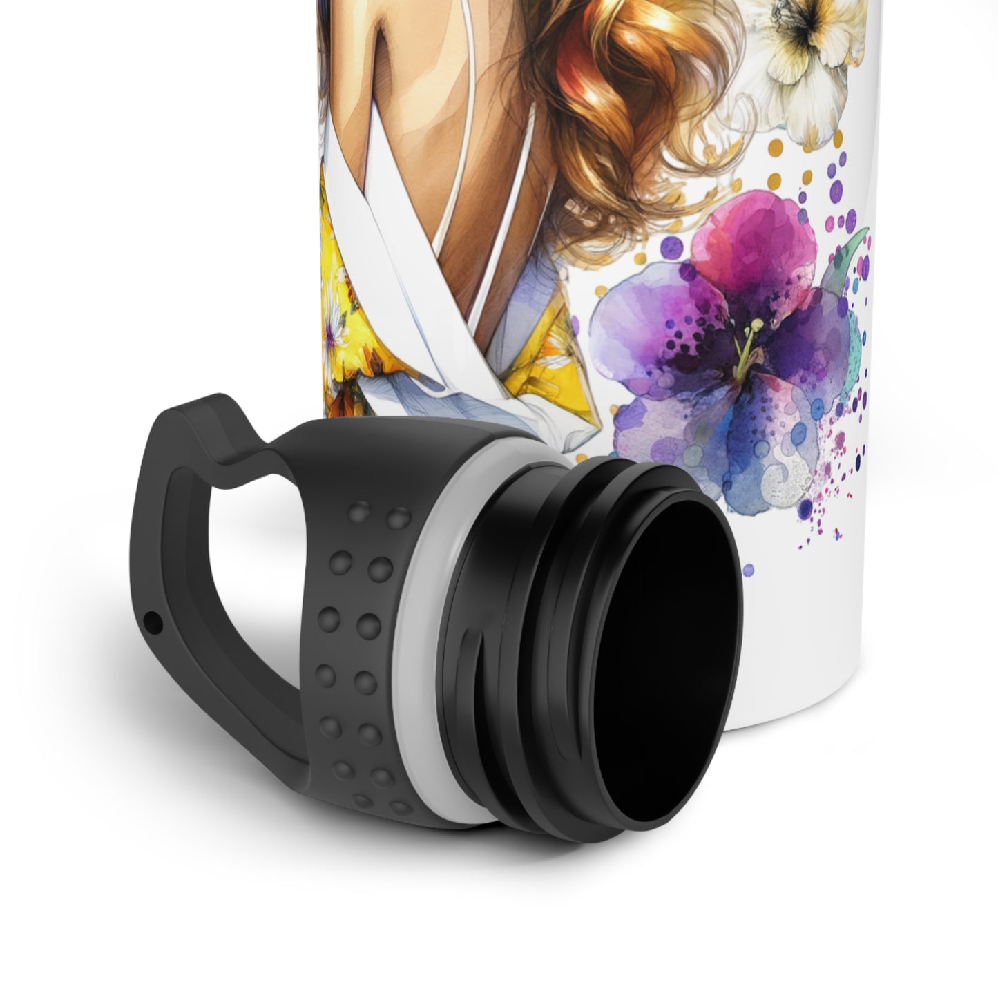 I Don't Make Mistakes, I Date Them Vibrant Stainless Steel Water Bottle, Colorful Travel Mug, Eco-Friendly Fitness Bottle, Artisanal Drinkware, Floral Design Hydration Bottle
