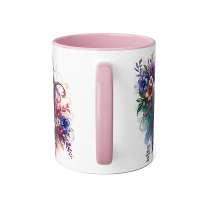 If I'm Too Much, Then Go Find Less Floral Art Accent Mugs, 11oz - Perfect Gift for Flower Lovers, Coffee Lovers, Home Decor, Birthday Gifts, Art Enthusiasts