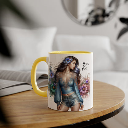 Artistic Accent Mug with ‘Yuck Fou’ Design for Trendy Sipping, Perfect Gift for Friends & Art Lovers, Ideal for Birthdays & Celebrations