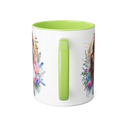 I Hold Grudges, I'll Heal in Hell Stylish Accent Mug, Floral Coffee Cup, Gift for Her, Tea Time Essentials, Boho Chic Mug, Perfect for Birthdays, Casual Everyday Use