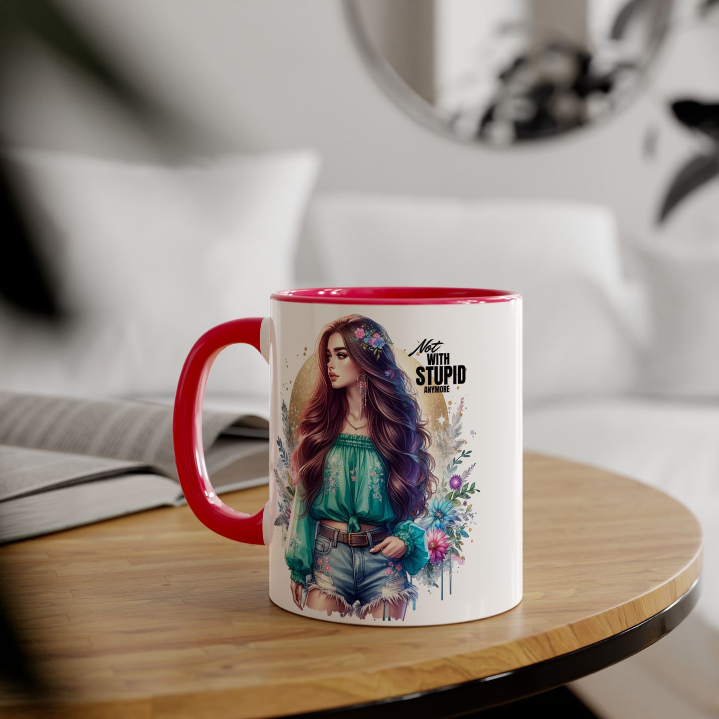 Mug - Not With Stupid Anymore Humoristic 11oz Accent Mug