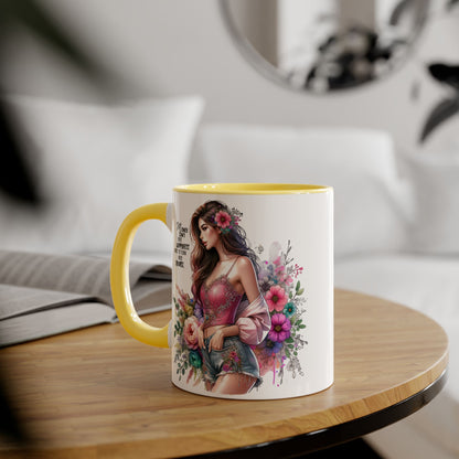 Money Can't Buy Happiness But It Can Buy Divorce Humoristic Floral Inspirational Mug, Gift for Friends, Coffee Cup, Tea Lover, Flower Design, Motivational Quote, Birthday Gift