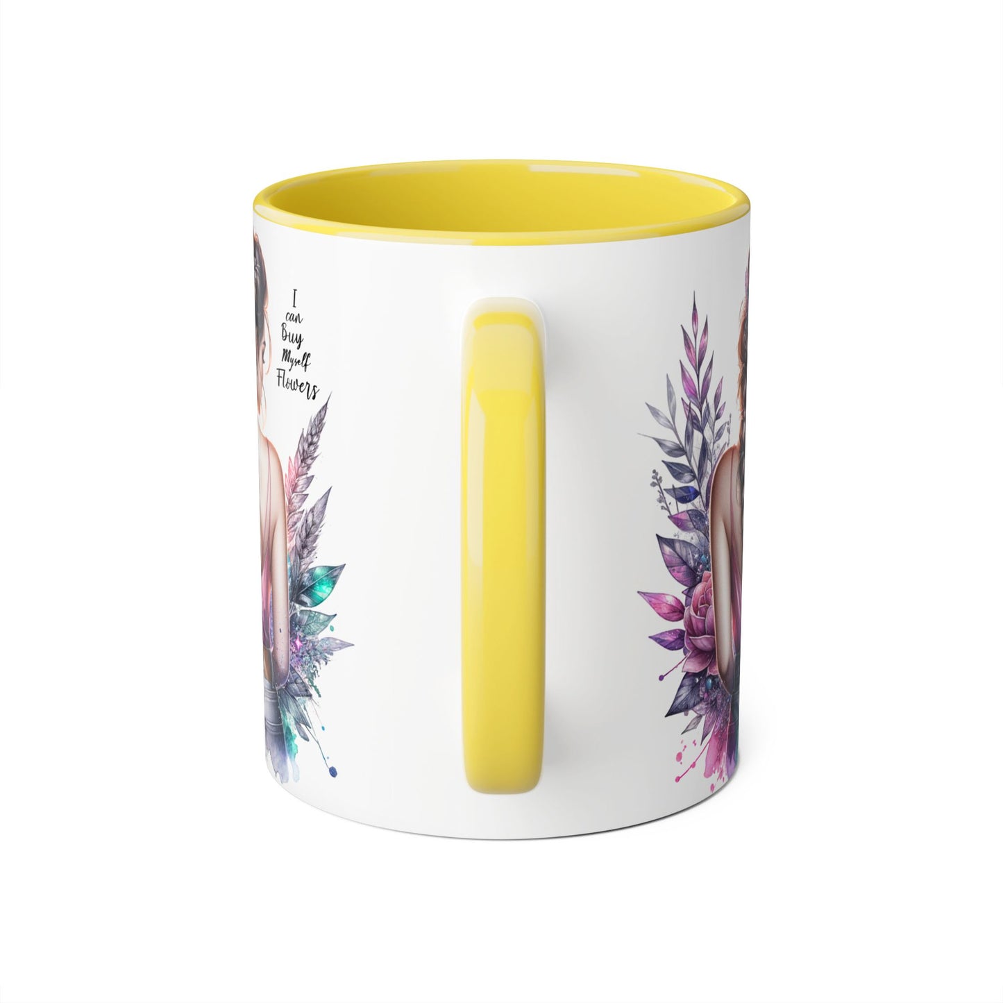 I Can Buy Myself Flowers Floral Inspirational Accent Mug - Perfect Gift for Women, Coffee Lovers, Housewarming, Birthdays, or Motivational Decor