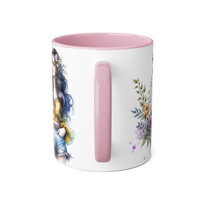 I Don't Make Mistakes, I Date Them Boho Floral Accent Mug, Coffee Cup, Gift for Her, Inspirational Mug, Birthday Gift, Women Empowerment