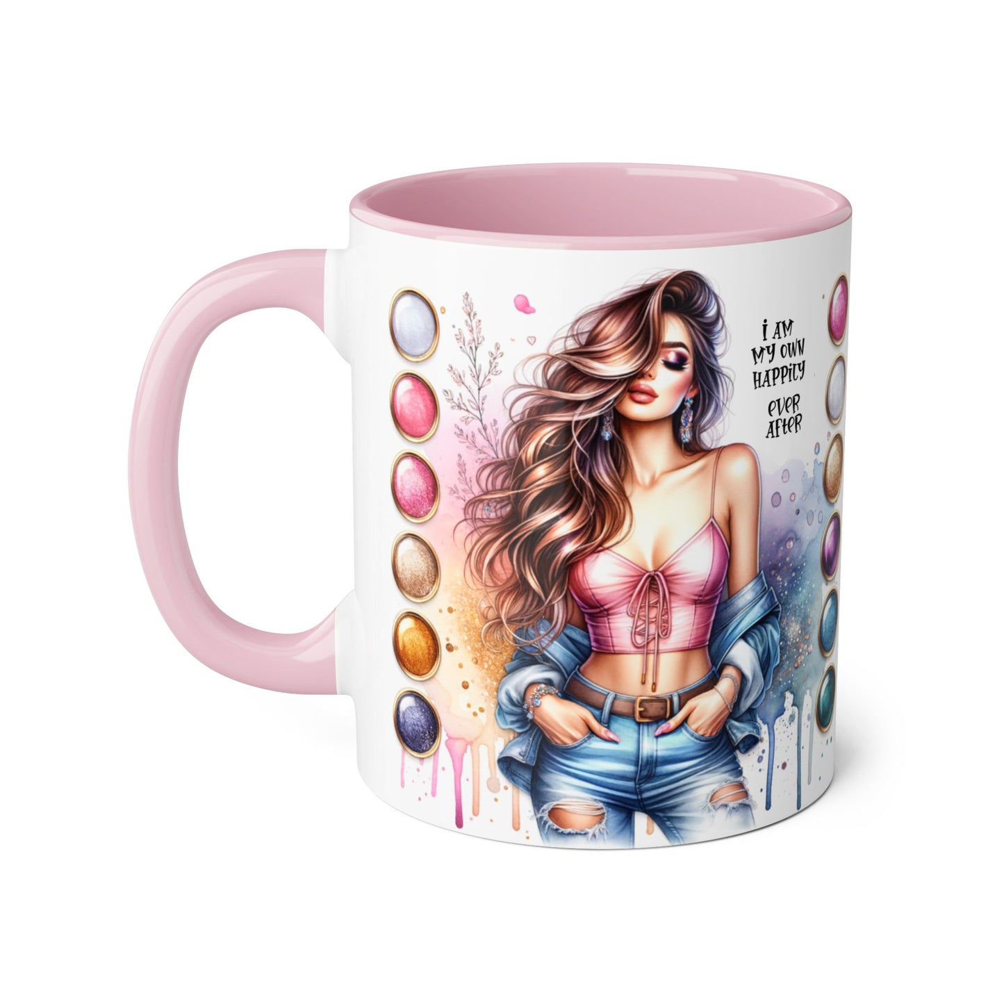 I Am My Own Happily Ever After  Accent Mug - 11oz Artist Coffee Cup for Creative Souls