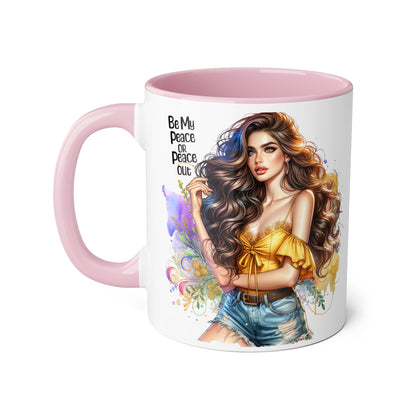 Mug - Be My Peace or Peace Out Accent 11oz