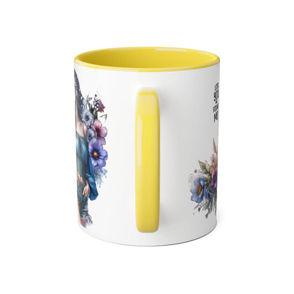 Lost You and Found Me Floral Art Accent Mug, You Lost Me Found Me Coffee Cup, Gift for Her, Artistic Drinkware, Unique Home Decor, Inspirational Kitchenware