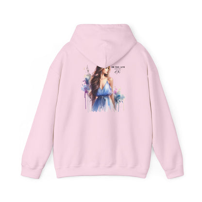 I'm Too Cute For My Ex Stylish Artistic Hoodie, Cozy Sweatshirt for All Occasions, Perfect Gift for Fashion Lovers, Trendy Layering Essential, Great for Holidays