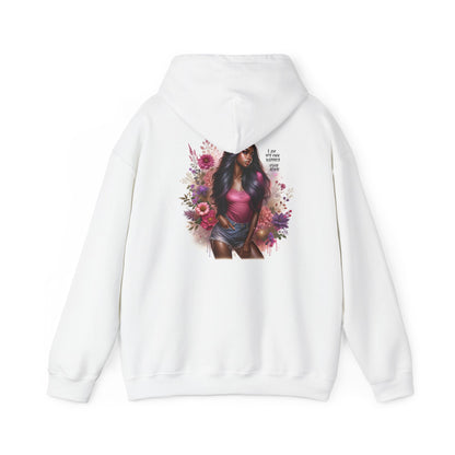 I Am My Own Happily Ever After Floral Self-Love Hooded Sweatshirt | Cozy Unisex Sweatshirt for Self-Care, Perfect for Gifts, Relaxation, and Everyday Wear