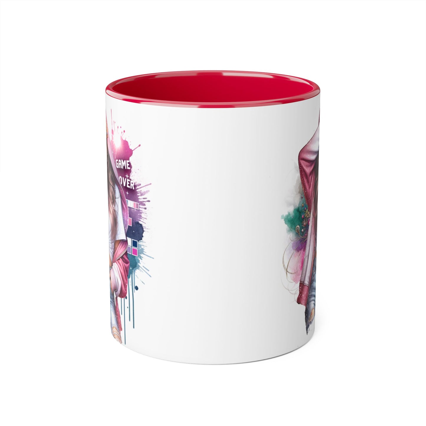 Chic Game Over Accent Mug - Stylish Coffee Cup for Gamers, Perfect Gift for Birthdays, Holidays, and Everyday Use