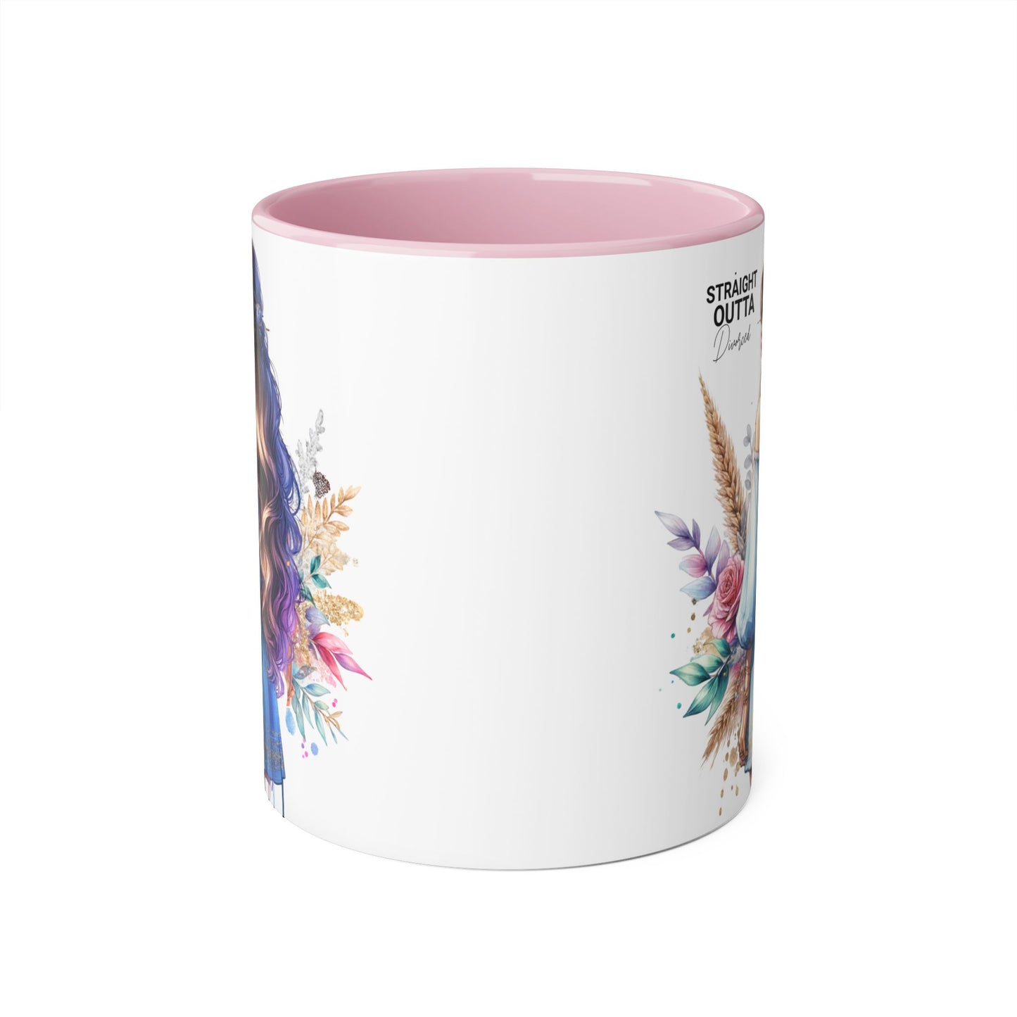 Straight Outta Divorced Humoristic Artistic Accent Mug -  Inspiring Gift for Her, Coffee Tea Cup, Home & Kitchen Decor, Personalized Unique Gift