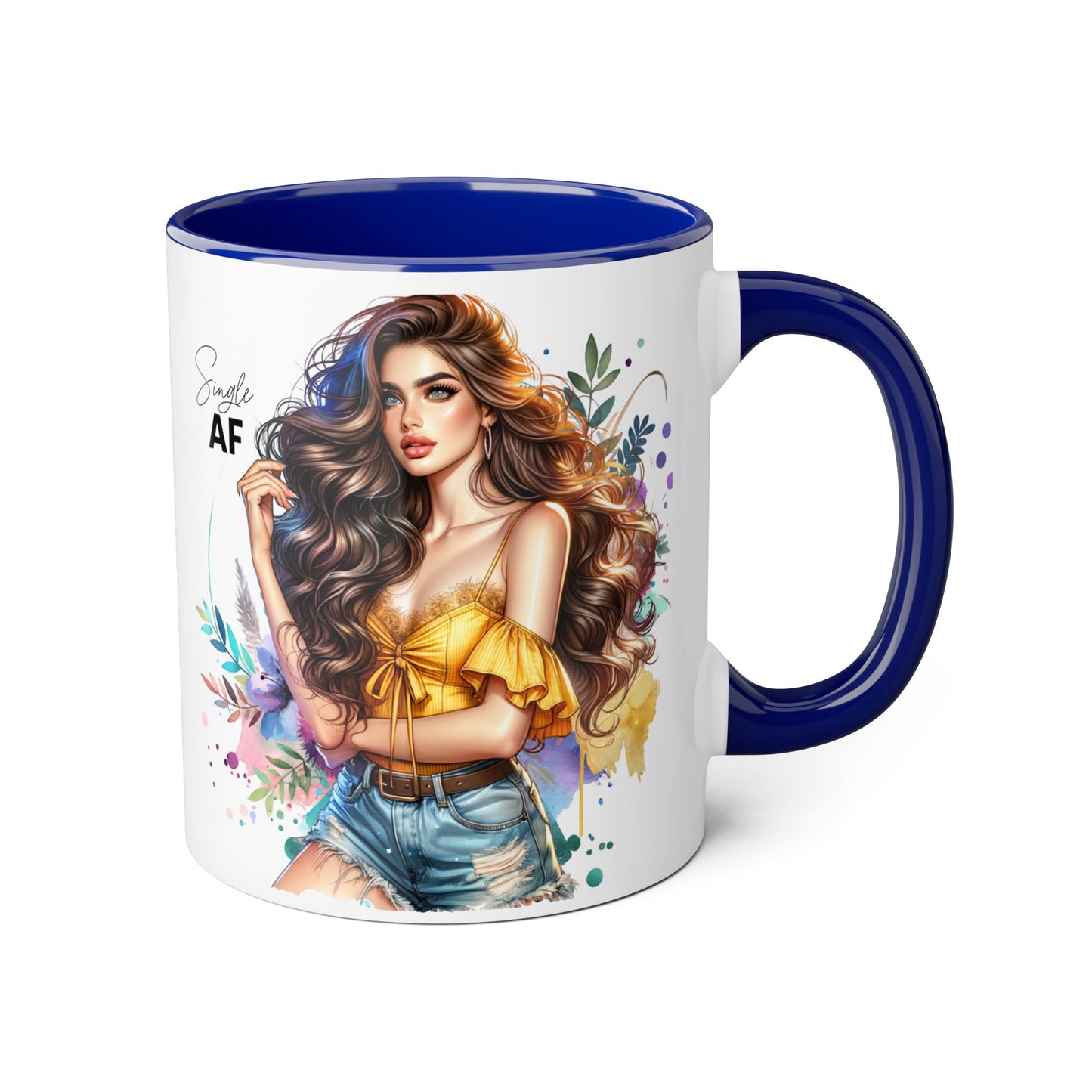 Single AF Stylish Coffee Mug, Unique Gift for Her, Sassy Accent Mug, Birthday Present, Self-Care Reminder, Home Decor