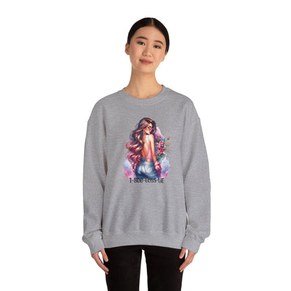 1-800-Boys-Lie Stylish Floral Graphic Sweatshirt, Cozy Crewneck Sweatshirt for Women, Gift for Her, Casual Fashion Top, Spring Wardrobe Essential