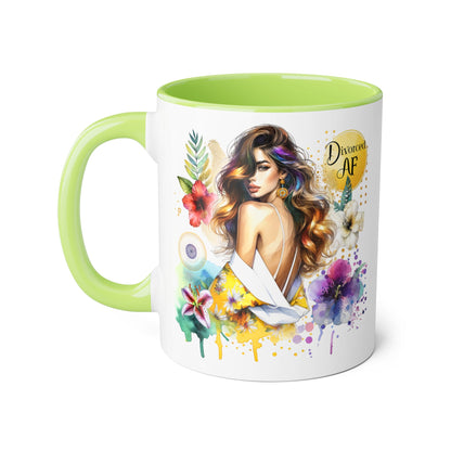 Vibrant Floral Accent Mug for Dreamers, Unique Coffee Cup, Gift for Her, Inspirational Beverage Mug, Boho Style Drinkware