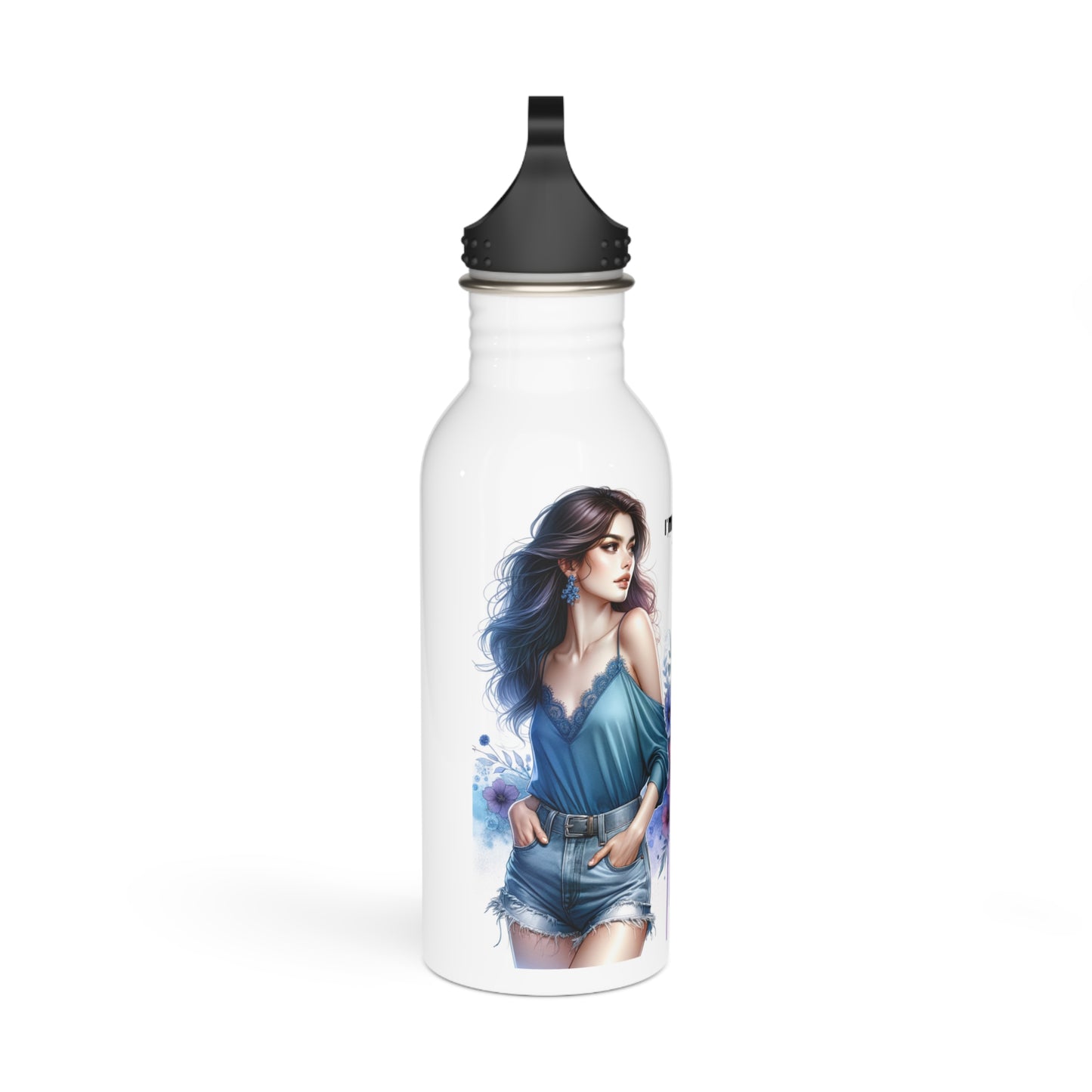 I'm Too Cute For My Ex  Stainless Steel Water Bottle, Trendy Hydration, Gift for Her, Floral Water Bottle, Funny Quotes, Daily Use Bottle