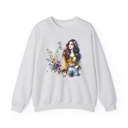 I Don't Make Mistakes, I Just Date Them Floral Graphic Crewneck Sweatshirt, Cozy Casual Wear, Boho Sweatshirt, Gift for Her, Fall Fashion Must-Have