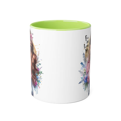 Bohemian Accent Mug, 11oz Coffee Cup for Free-Spirited Souls, Gift for Her, Artful Drinkware, Inspirational Coffee Mug