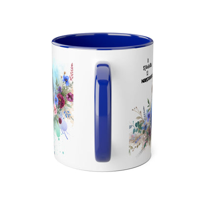 Survivor Accent Mug, Inspirational Gift Mug, Unique Art Coffee Cup, Self-Care Mug for Her, Perfect for Friendship, Recovery Gift