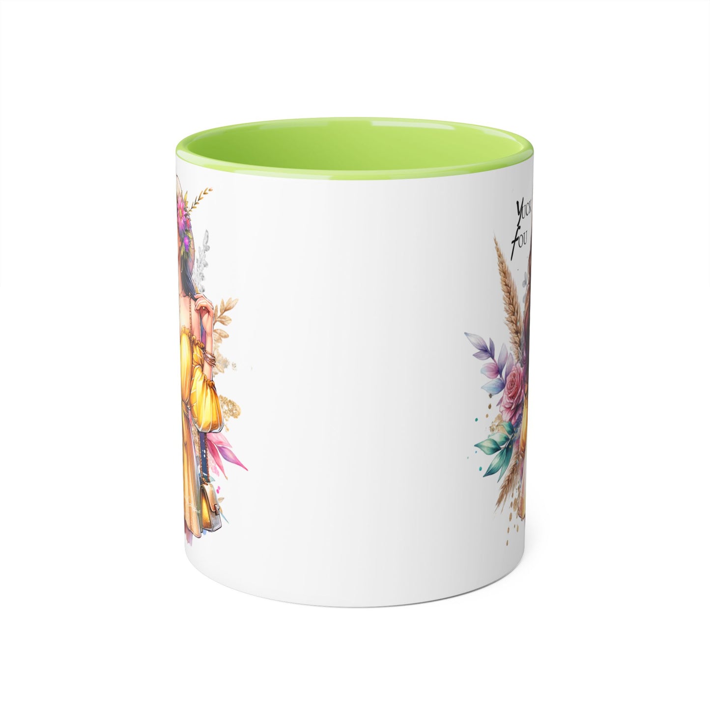 Yuck Fou Chic Floral Accent Mug, Black-Handled Coffee Cup, Gift for Her, Boho Kitchen Decor, Unique Birthday Present, Fun Art Mug, [...]