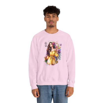 Lost You And Found Me Floral Art Crewneck Sweatshirt, Cozy Unisex Sweater, Gift for Her, Spring Fashion, Inspirational Apparel