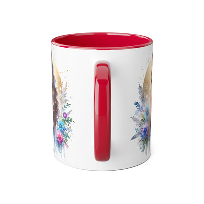 Floral Accent Mugs, 11oz - Beautiful Gift for Coffee Lovers, Perfect for Birthdays, Mother’s Day, or Just Because