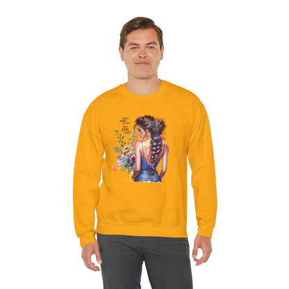 I Don`t  Make Mistakes, I Just Date Them Floral Illustration Crewneck Sweatshirt, Cozy Gift for Her, Casual Fashion, Spring Wardrobe Essential, Art Lover Apparel
