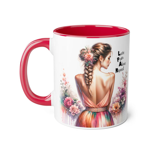 Artistic Floral Accent Mug - Inspirational Gift for Women, Coffee Lover's Decor, Unique Tea Mug, Perfect for Birthdays, Self-Care