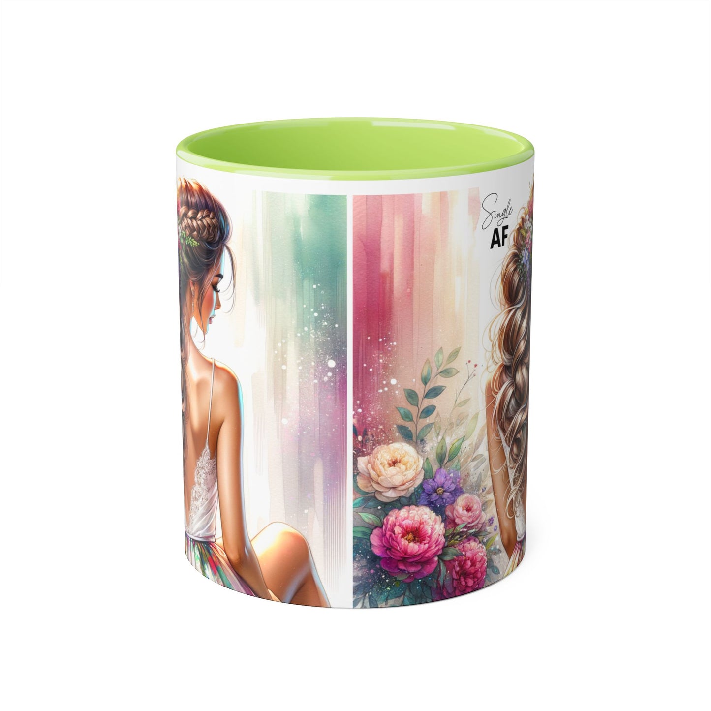 Elegant Floral Accent Mug - Perfect for Coffee Lovers, Gift for Her, Tea Time, Home Decor, Birthdays or Celebrations
