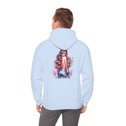 1-800-Boys-Lie Floral Art Hooded Sweatshirt, Cozy Unisex Hoodie, Everyday Wear, Gift for Her, Casual Style