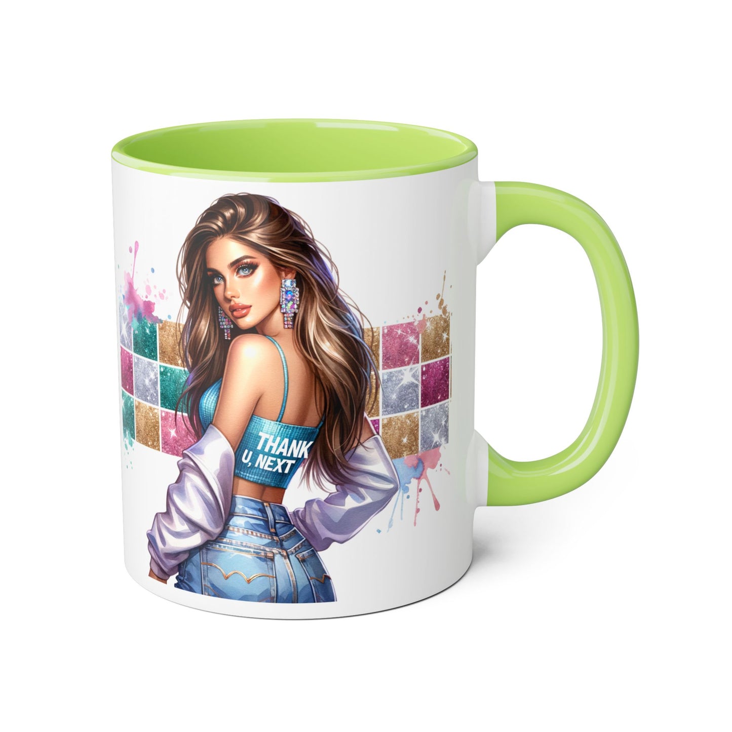 Thank U, Next Chic Coffee Mug, Trendy Drinkware, Stylish Gift for Her, Art-Inspired Accent Mug, Perfect for Birthdays, Home Decor, Coffee Lover