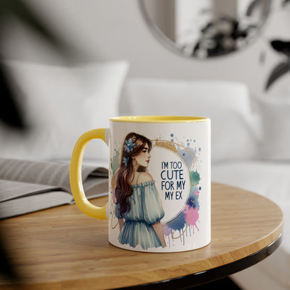 Cute Ex-Quote Accent Mug, Funny Gift for Best Friend, Coffee Lover, Unique kitchen Decor, Cute Quote Mug