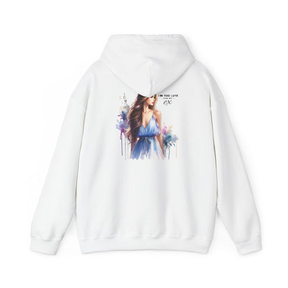 I'm Too Cute For My Ex Stylish Artistic Hoodie, Cozy Sweatshirt for All Occasions, Perfect Gift for Fashion Lovers, Trendy Layering Essential, Great for Holidays