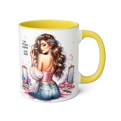 I Am My Own Happily Ever After Empowered Beauty Accent Mug - 11oz Inspirational Coffee Cup for Self-Love and Confidence