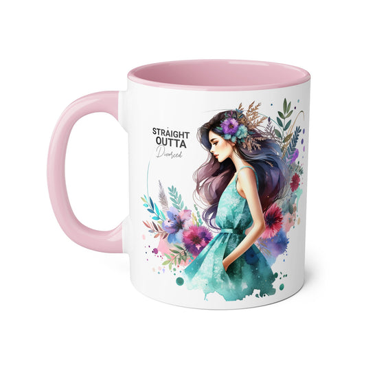 Artistic Accent Mug | Straight Outta Wonderland Coffee Cup for Dreamers | Unique Gift for Birthdays, Holidays, Fairytale Lovers