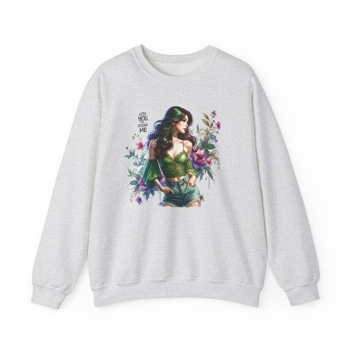 Lost You And Found Me Bohemian Floral Sweatshirt: Perfect for Cozy Days, Gift for Her, Casual Wear, Spring Fashion, Friendship Gift