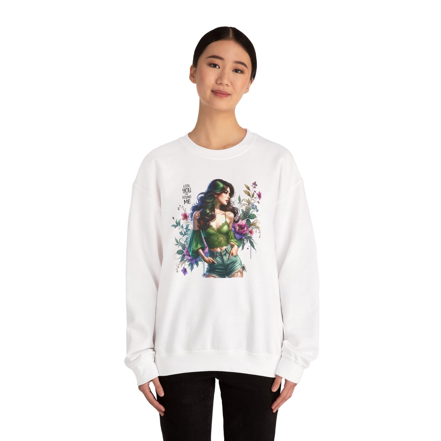 Lost You And Found Me Bohemian Floral Sweatshirt: Perfect for Cozy Days, Gift for Her, Casual Wear, Spring Fashion, Friendship Gift