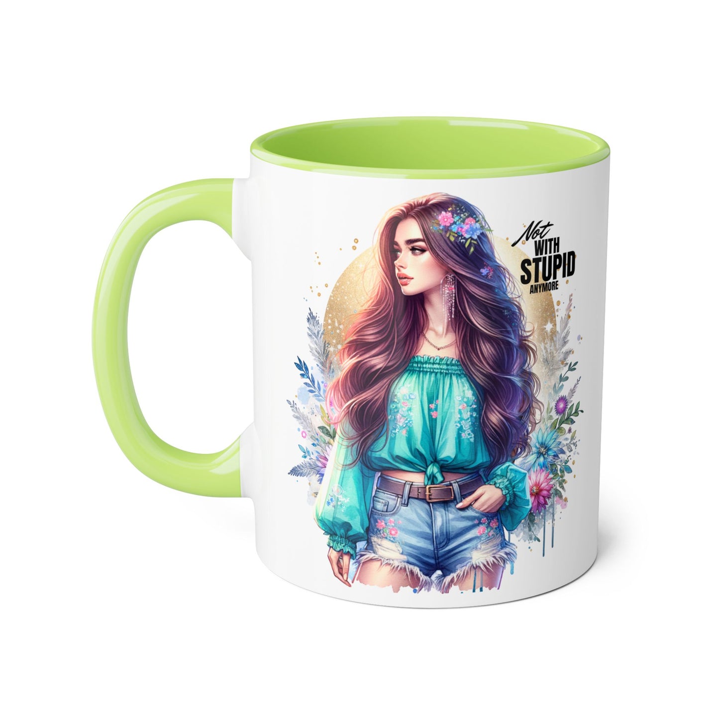 Mug - Not With Stupid Anymore Humoristic 11oz Accent Mug