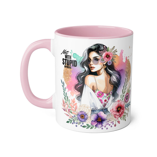 Mug - Not With Stupid Anymore Humoristic 11oz Accent Mug