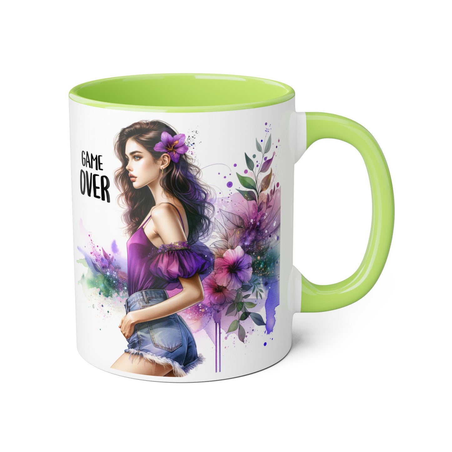 Game Over Accent Mug - Stylish Coffee Cup for Gamers, Unique Gift, Trendy Home Decor, Birthday Present, Cafe Lover's Essential